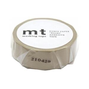 カモ井加工紙 マスキングテープ mt 1P ベーシックシリーズ 15mm×7m ベージュ MT01P...