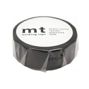 カモ井加工紙 マスキングテープ mt 1P ベーシックシリーズ 15mm×7m マットブラック MT...