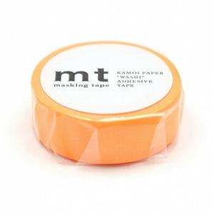 カモ井加工紙 マスキングテープ mt 1P ベーシックシリーズ 15mm×7m ショッキングオレンジ...