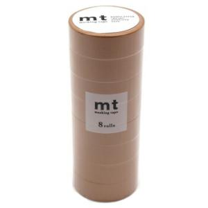 カモ井加工紙 マスキングテープ mt 8P ベーシックシリーズ 15mm×7m コルク 8巻入り M...