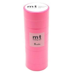 カモ井加工紙 マスキングテープ mt 8P ベーシックシリーズ 15mm×7m ショッキングピンク ...