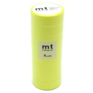 カモ井加工紙 マスキングテープ mt 8P ベーシックシリーズ 15mm×7m ショッキングイエロー...