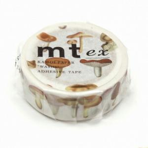 カモ井加工紙 マスキングテープ mt ex きのこ 15mm×7m巻  mtEX1P119R