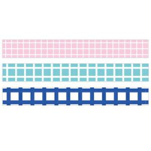カモ井加工紙 マスキングテープ mt slim deco 方眼 3色入り (6mm幅×7m巻) スリ...