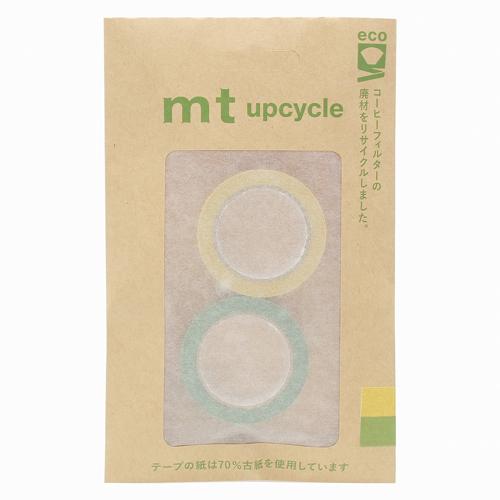 カモ井加工紙 マスキングテープ mt upcycle tape パステルレモン×若緑 (幅15mm×...