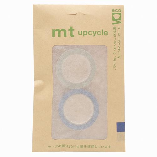 カモ井加工紙 マスキングテープ mt upcycle tape ブルー×パステルグレー (幅15mm...