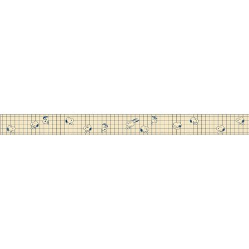 カモ井加工紙mtアップサイクルスヌーピーとチェックピーナッツマスキングテープ幅15mm×5m巻MTP...
