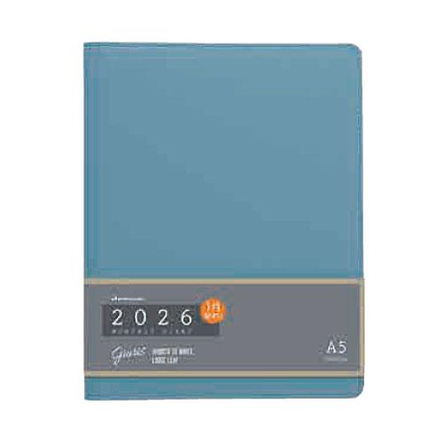 マルマン 2026年版手帳 A5 ジウリス ダイアリー 月間(メタルバインダー) 20穴 ブルー m...