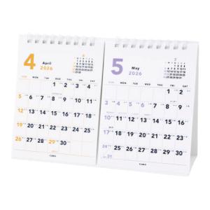 エムプラン 2026年4月始まりカレンダー ベーシック A5卓上 2ヶ月 M-PLAN 205904