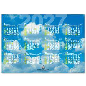 ☆新日本カレンダー 2027年エトランジェディコスタリカ ポスターカレンダー B2 スカイ 4906