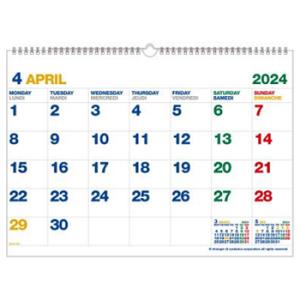 エトランジェディコスタリカ 2024年4月始まりカレンダー A3 壁掛け カラー リングタイプ 月曜...