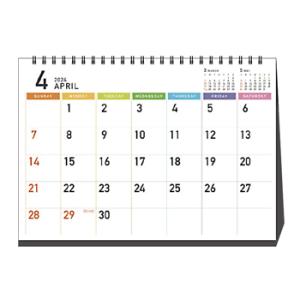 アートプリントジャパン2024年3月から使える！4月始まりカレンダー DAYSTATION カラーA5 卓上 1000131552｜bungumarche