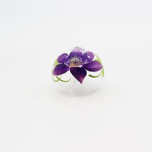 木之本 ビードロ浮き玉(ジャンボ) 藤 水に浮かべる手作りガラス ふじ T