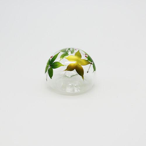 木之本 ビードロ浮き玉(小玉) もみじ 水に浮かべる手作りガラス 紅葉 T-14