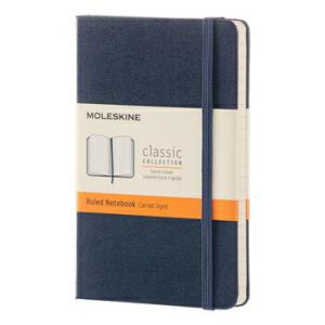 MOLESKINE モレスキン カラーノートブック ハードカバー サファイアブルー POCKET 横罫 5180091｜bungumarche