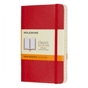 MOLESKINE モレスキン カラーノート ノートブック ソフトカバー ポケット レッド ルールド...
