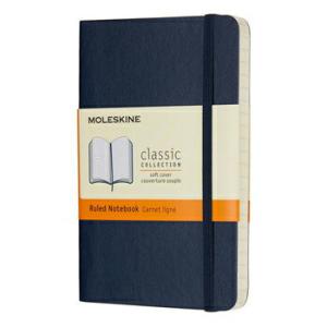 モレスキンカラーノートブック ソフト Pocket サファイアブルー (横罫) 5180160