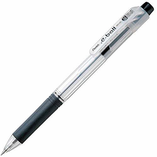 ぺんてる 油性ボールペン ドットイーボールペン 0.5mm 黒軸 黒インキ BK125-A