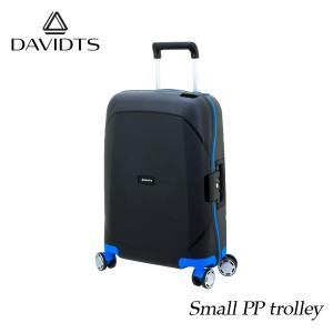 スーツケース  sサイズ 27l ブラック×ブルー キャリーケース キャリーバッグ ビジネス キャビンケース DAVIDTS 送料無料｜bunguo-no-osk