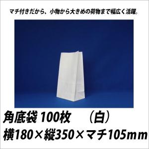 お取寄 業務用 梱包用品 角底袋 100枚 白 メール便不可｜bunguo-no-osk