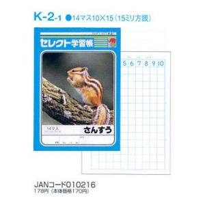 ノート b5 自由帳 文房具 K-2-1セレクト学習帳 算数(さんすう) 14マス メール便可