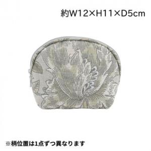 川島織物セルコン Morris Design Studio ハニーサクル＆チューリップ シェルポーチ Sサイズ GF1712 GR グレー b03