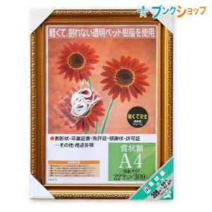 イワタ 賞状額 賞状額前面PET 樹脂金消 A4