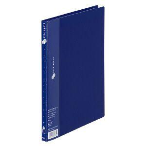 プラス クリアーファイル スーパーエコノミータイプ B5ーS 20ポケット 縦型(S) ネイビー F...