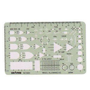 ドラパス 三幸製図 電気 コンピュータ用テンプレート 論理回路定規A No.31-E403N