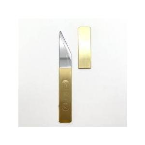 ペナントナイフSS　真鍮サヤ　右利き用　義春刃物　切出小刀