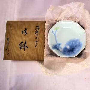 煎茶道具 湯沸かし 大 横手ボーフラ 磁器製 井上春峰作 約直径4寸 茶道