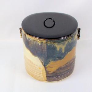 茶道具 水指 水差し 萩焼き 粉引 高見世清光作 鞍見窯 共蓋 萩焼