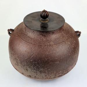 【茶道具】般若勘渓造　唐銅四方風炉　風炉釜　茶釜　釜361 茶道具】般若勘渓造 唐銅四方風炉 風炉釜 茶釜 釜361