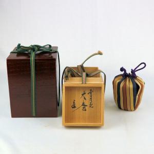 茶道具 棗 「秋草蒔絵 中棗」平安 伊藤表正作 裏千家15世家元鵬雲斎