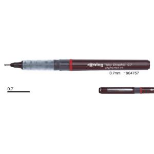 ロットリング　1904757　ティッキー　グラフィック　ファイバーチップペン　0.7mm　（12本セット）