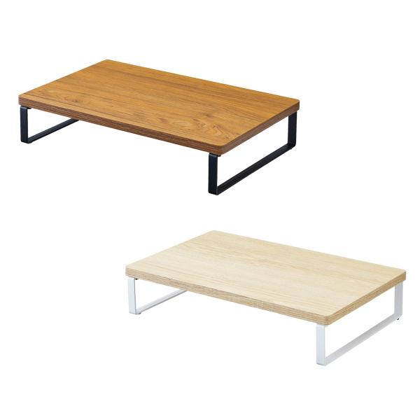 LIHITLAB.　A-8003　机上台　幅390mm　ロータイプ　MDF　コンパクト