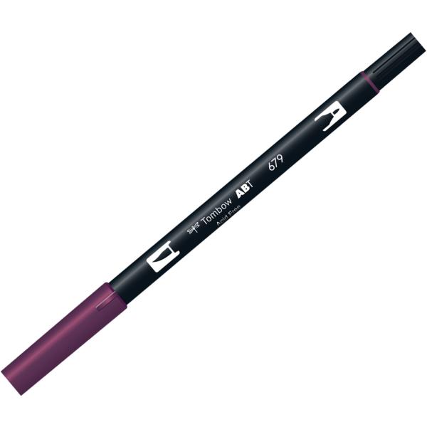 トンボ鉛筆　AB-T679　水性マーカー　ＡＢ−Ｔ＜Dark Plum(ダークプラム)＞　デュアルブ...