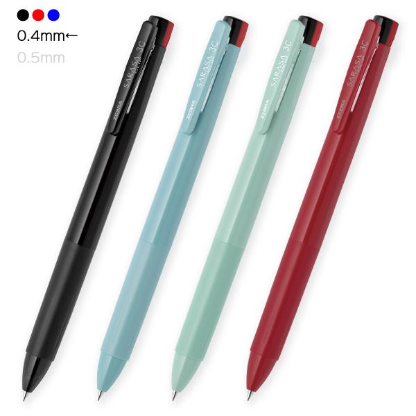 ゼブラ　J3JS5　ジェルボールペン　0.4mm　サラサクリップ3C＜SARASA CLIP＞　3色...