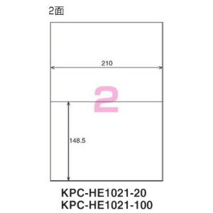 コクヨ　KPC-HE1021-20　貼ってはがせる　はかどりラベル　A4　2面　20枚｜bunsute