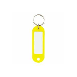 コクヨ　ナフ-200Y　キーホルダー型名札　片面表示用　42x17mm　黄　(50個セット)