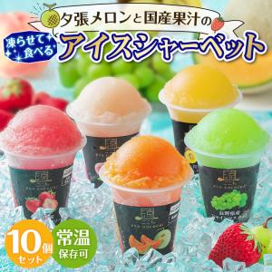 敬老の日 ギフト ゼリー アイス シャーベット 【夕張メロンと国産果汁の凍らせて食べる.アイスシャーベット.10個(5種×各2個) 】 御中元 【ja】【ja2】