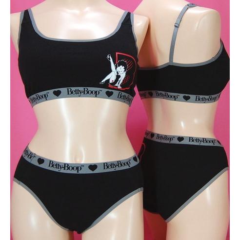 【Betty Boop】ベティーブープハーフトップブラとショーツのセット