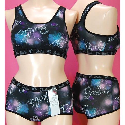 【Barbie】ライトスポーツバービーハーフトップブラとショーツのセット