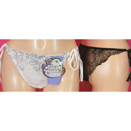 【Lady Shorts】プランツ刺繍横ヒモショーツ