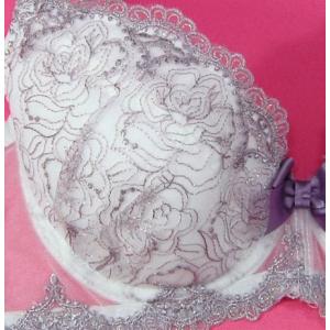 【Pure Cherie】ラメ糸バラ刺繍ブラと...の詳細画像3