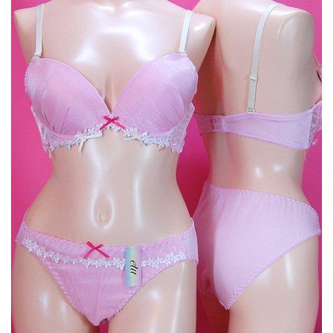 【etu】ケミカルフラワーシフォンブラとショーツのセット