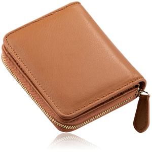 イタリアンレザー スキミング防止 ラウンドファスナー 二つ折り財布 財布