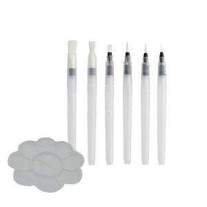 nijimomo 水筆ペン 6本セット パレット 水彩画 筆 ウォーターブラシ 画筆 ペンブラシ