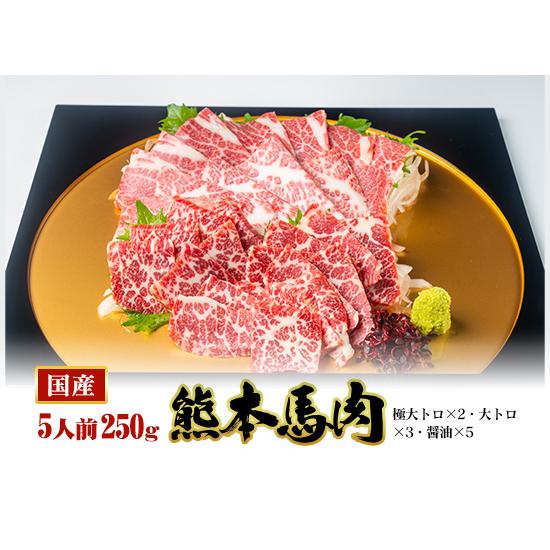 馬刺し 熊本 国産 霜降り 熊本馬刺し大トロ・中トロ　千本桜セット