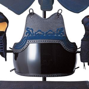 剣道 防具 胴 松勘工業 活人 総人工紺革6mm十字刺 50本型強化樹脂胴